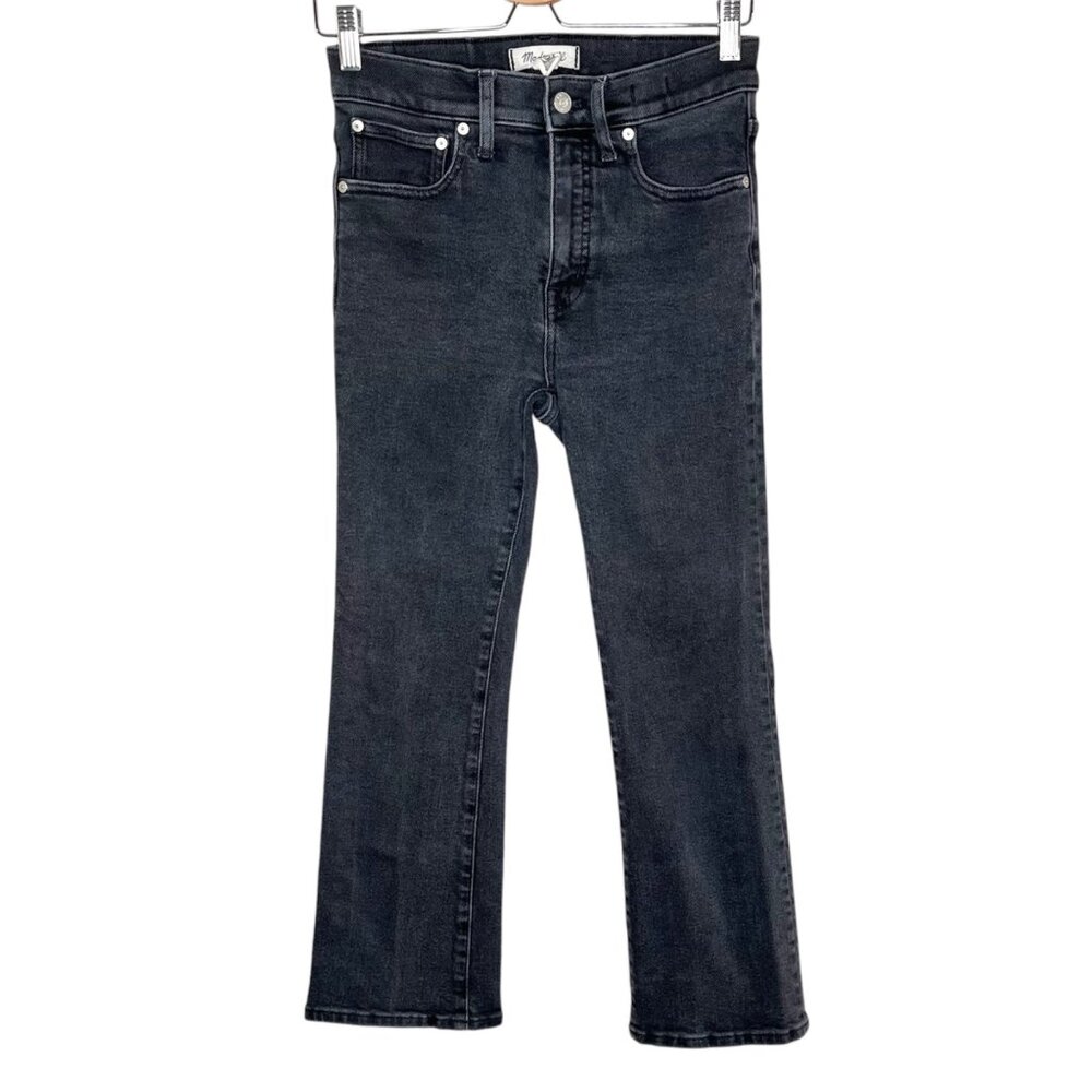 Madewell Cali Demi-Boot Mid Rise Jeans starkey Wash Size 27 Black Denim